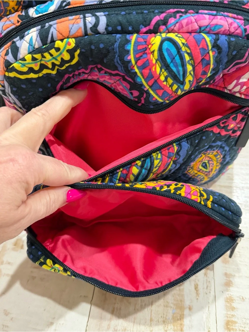 Vera Bradley XL Essential Backpack with Zip Pouch Twilight Paisley